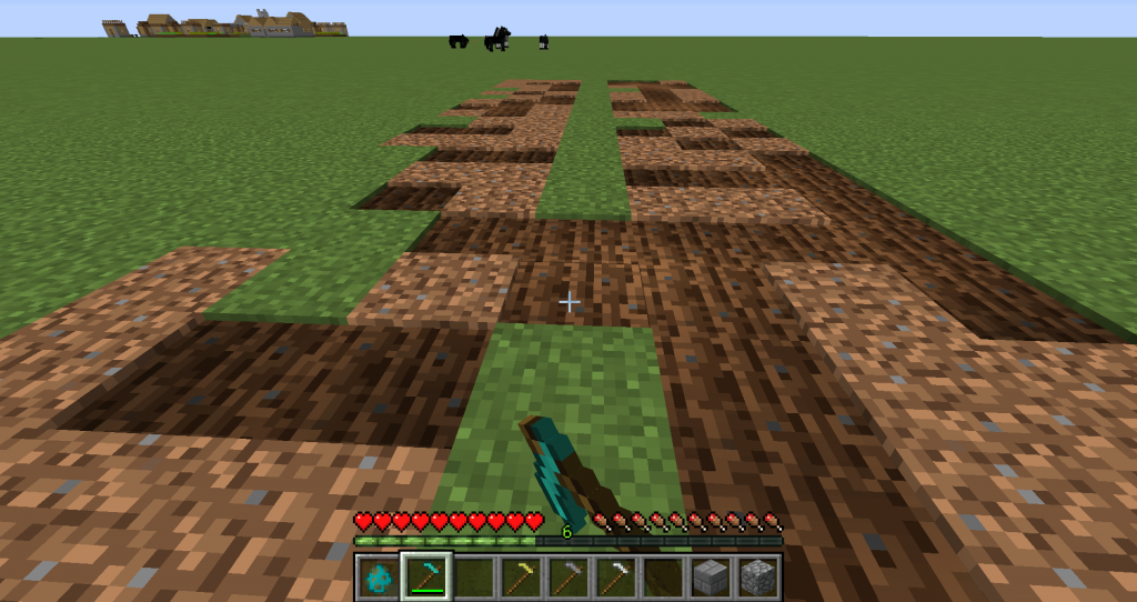 How to make a hoe in Minecraft