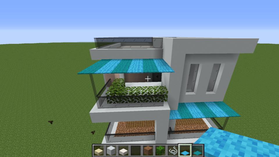 マインクラフト モダンな家の作り方 3階建ての屋根がオシャレな簡単シンプル建築 Minecraft How To Build Modern House マインクラフト建築研究所 初心者にわかりやすく解説