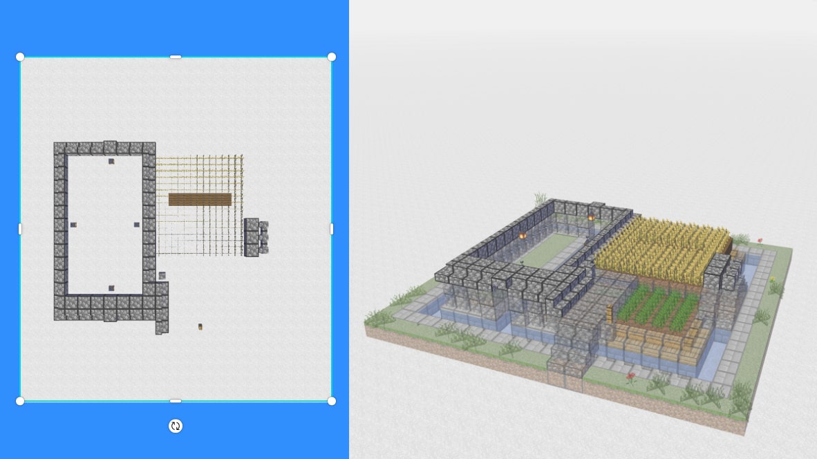 マインクラフト　サバイバル拠点・洋風建築の作り方！設計図5